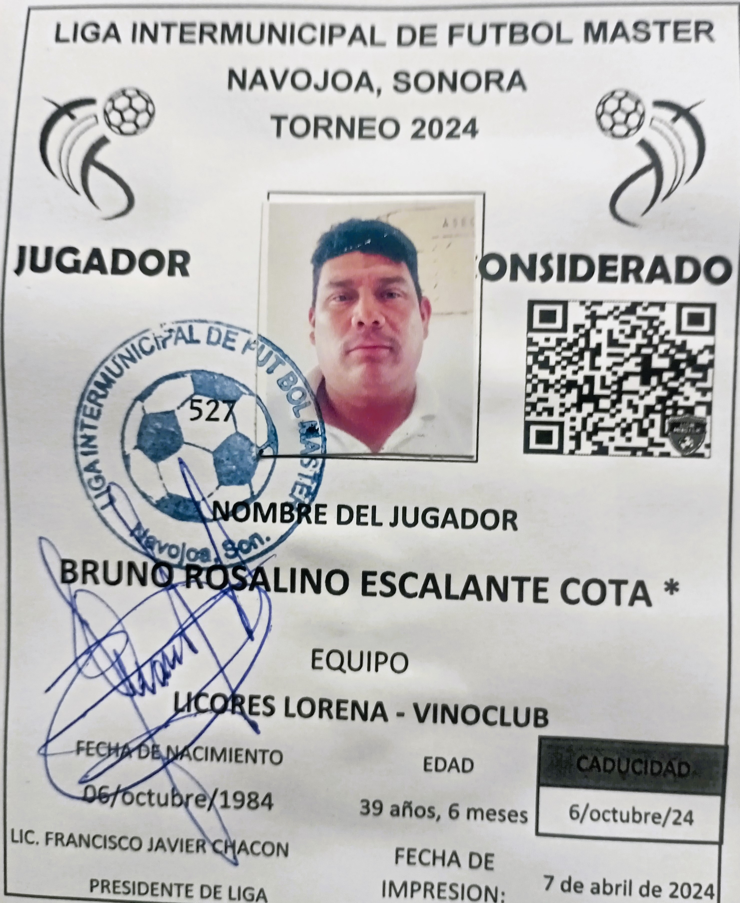 Foto de BRUNO ROSALINO ESCALANTE COTA